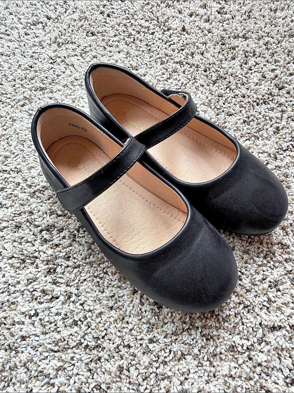 Amazon Toddler Girls size 13 Mary Jane Shoes Black with Velcro closure
